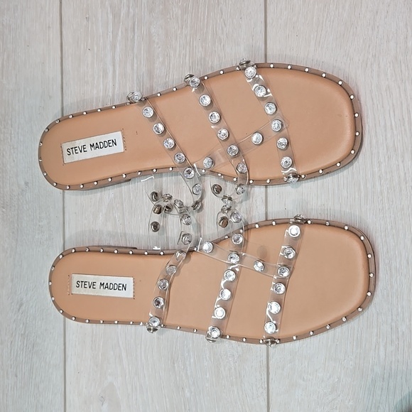 Steve Madden Women Lyna Sandals Flats slide shoes sz 8 - Picture 3 of 9